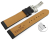 Quick Release Black Vegan Grain Watch Strap padded Folding Clasp 18mm 20mm 22mm 24mm