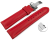 Quick Release Red Vegan Grain Watch Strap padded Folding Clasp 18mm 20mm 22mm 24mm