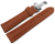 Light Brown Vegan Grain Watch Strap padded Folding Clasp 18mm 20mm 22mm 24mm