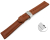 Qick Change Light Brown Vegan Grain Watch Strap padded Butterfly 18mm 20mm 22mm 24mm