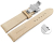 Quick Release Watch strap Butterfly Genuine leather strong padded Croco beige 18mm 20mm 22mm 24mm