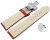 Quick Release Watch strap Butterfly Genuine leather strong padded Croco red 18mm 20mm 22mm 24mm