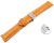 Quick Release Watch strap Butterfly Genuine leather strong padded Croco orange 18mm 20mm 22mm 24mm