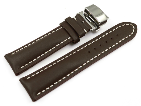 Butterfly Genuine leather strong padded smooth dark brown...