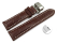 Quick Release Watch strap Butterfly Genuine leather strong padded Croco dark brown 19mm 21mm 23mm