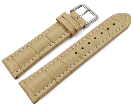 Watch strap Genuine leather Croco print sand 18mm 20mm...