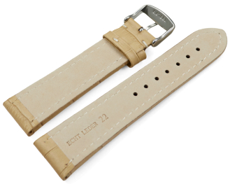 Watch strap Genuine leather Croco print sand 18mm 20mm...