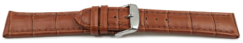 XL Watch strap Genuine leather Croco print light brown 18mm 20mm 22mm 24mm 26mm 28mm