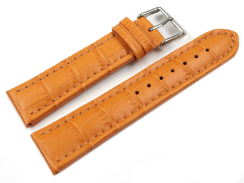 XL Watch strap Genuine leather Croco print orange TiT...