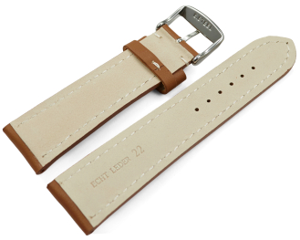 Watch strap strong padded smooth light brown 18mm 20mm...
