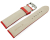 Watch strap strong padded smooth red 18mm 20mm 22mm 24mm