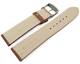 Watch strap strong padded smooth rust brown 18mm 20mm...
