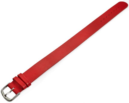 Pull through strap for fixed bars leather red 6mm 8mm 10mm 12mm 14mm 16mm 18mm 20mm 22mm
