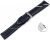 Quick release Watch Strap strong padded smooth dark blue 18mm 20mm 22mm 24mm