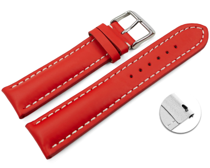 Quick release Watch Strap strong padded smooth red 18mm...
