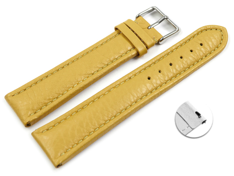 XL Quick release Watch strap Genuine grained leather...