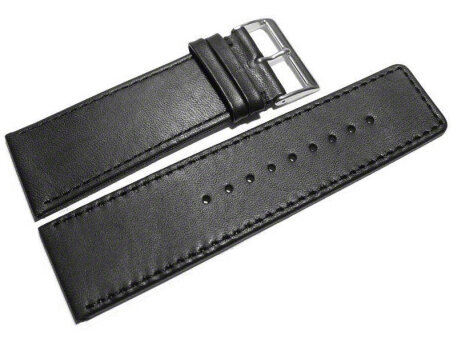 Watch strap - genuine leather - black - 30, 32, 34, 36,...