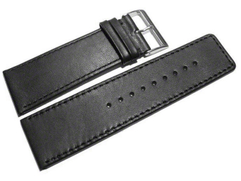 Watch strap - genuine leather - black - 30, 32, 34, 36, 38, 40 mm