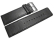 Watch strap - genuine leather - black - 30, 32, 34, 36, 38, 40 mm