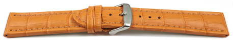 Quick release Watch strap Genuine leather Croco print orange TiT 18mm 20mm 22mm 24mm 26mm 28mm