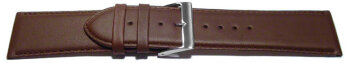 Watch strap - genuine leather - smooth - brown - 26, 28 mm