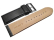 Watch strap - genuine leather - smooth - black - 26, 28 mm