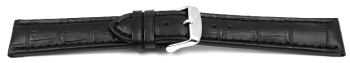 Qucik Release XL Watch strap Genuine leather Croco print black TiT