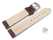 Qucik Release XL Watch strap Genuine leather Croco print dark brown TiT