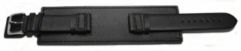 Watch band - Genuine leather - with full Pad - black