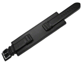 Watch band - Genuine leather - with full Pad - black