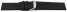 Watch strap - Silicone - smooth - black - 12,14,16,18,20,22,24 mm