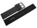 Watch strap - Silicone - smooth - black - 12,14,16,18,20,22,24 mm