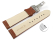 XL Quick Release Watch Strap Deployment Clasp Leather Grained light brown TiT 18mm 20mm 22mm 24mm