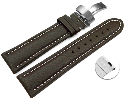 XL Quick Release Watch Strap Deployment Clasp leather...