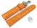 Quick Release Watch Strap Deployment Clasp leather Croco print orange TiT 18mm 20mm 22mm 24mm