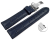 XL Quick Release Watch Strap Deployment Clasp Leather croco print navy TiT 18mm 20mm 22mm 24mm