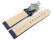 XL Watch Strap Butterfly Genuine leather Grained blue 18mm 20mm 22mm 24mm 26mm 28mm