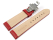 XL Watch Strap Butterfly Genuine leather Grained red TiT 18mm 20mm 22mm 24mm 26mm 28mm