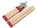 XL Watch Strap Butterfly Genuine leather Grained red 18mm 20mm 22mm 24mm 26mm 28mm