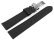 Watch strap - Genuine deerskin - grained - black