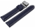 Watch Strap Butterfly Leather strong padded smooth dark blue 18mm 20mm 22mm 24mm