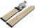 Watch Strap Butterfly Leather strong padded smooth dark blue 18mm Steel