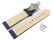 XL Quick Release Watch Strap Butterfly Leather Grained blue TiT