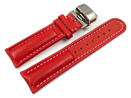 Butterfly - Genuine leather - smooth - red