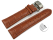 Quick Release Watch strap Butterfly Genuine leather croco print liht brown TiT 18mm 20mm 22mm 24mm 26mm 28mm