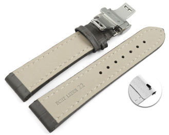 Quick Release Watch strap Butterfly Genuine leather croco...