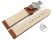 XL Quick Release Watch Strap Butterfly Leather Croco Print light brown TiT 18mm 20mm 22mm 24mm 26mm 28mm