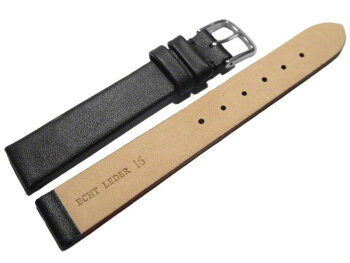 Watch strap - genuine leather - Business - black