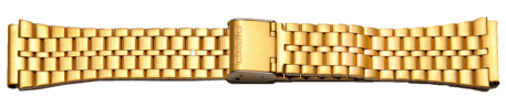 Watch Strap Bracelet Casio for A159WGEA gold tone stainless steel