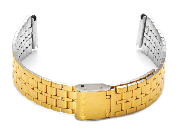 Watch Strap Bracelet Casio for A159WGEA gold tone stainless steel